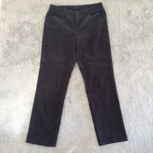 Talbots Petite‎ Heritage Corduroy Pants Womens 10P Gray Straight Leg Casual